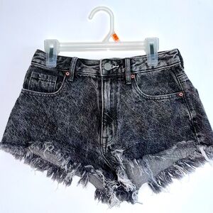 Black denim festival shorts, size 24, Pacsun from the Kendal & Kylie Collection